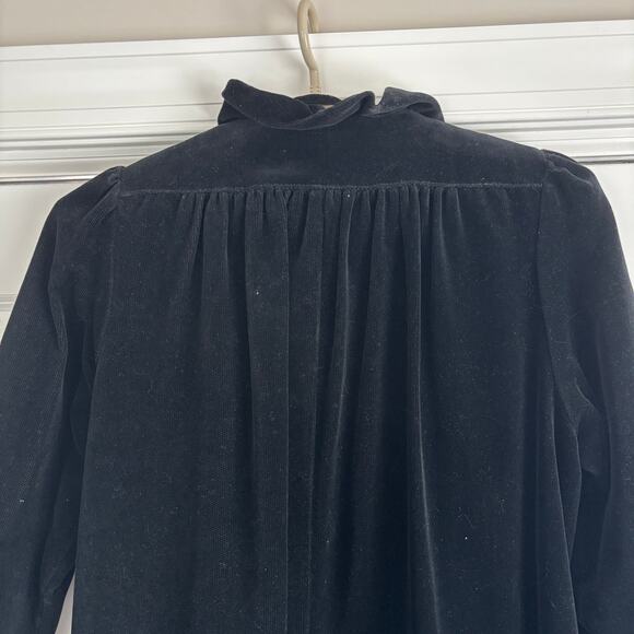 VINTAGE Maharishi MHI Black Victorian Overcoat 12 car coat lady coat ruffle - Picture 5 of 12